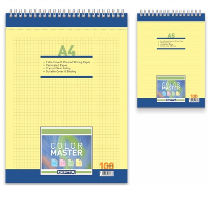 Gipta COLOR MASTER SPIRAL / NOTEPAD 4 COLORED BOOK BLOCK | Office ...