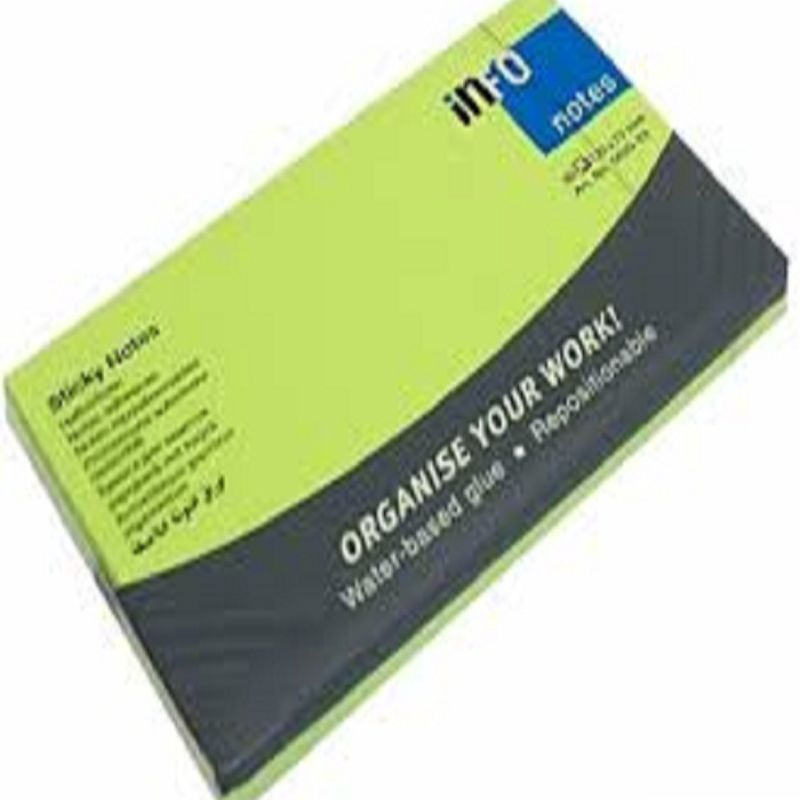 INFO Sticky Notes 75 X 125 MM | Office Supplies & More - Bakier Stationery