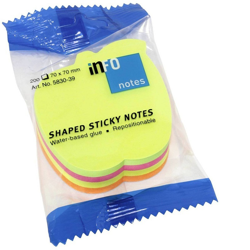 Sticky Core INFO Apple Shape Sticky Notes | Office Supplies & More - Bakier Stationery